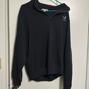 Cutter and buck quarter length zip up size large golden eagle long sleeve black